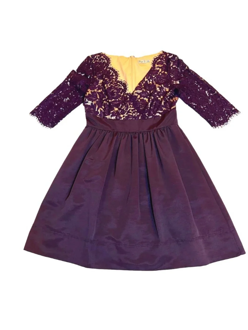 Eliza J Women’s Dress Size 10 Lace Bodice Full Skirt Purple